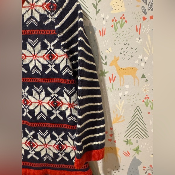 Hanna Andersson Size 80/18-24 Months Fair Aisle Pleated Sweater Dress - Picture 11 of 16